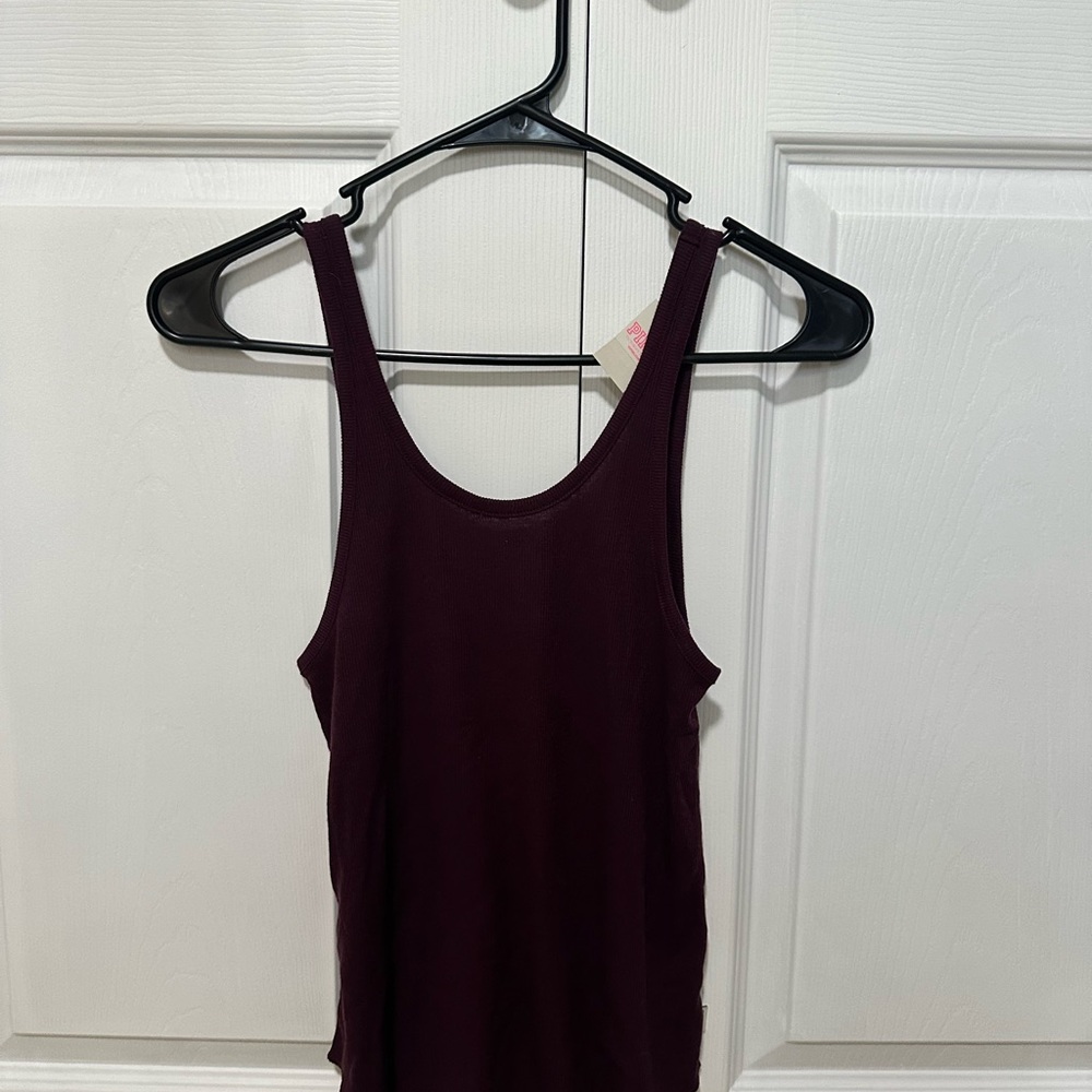 PINK Burgundy Tank Top